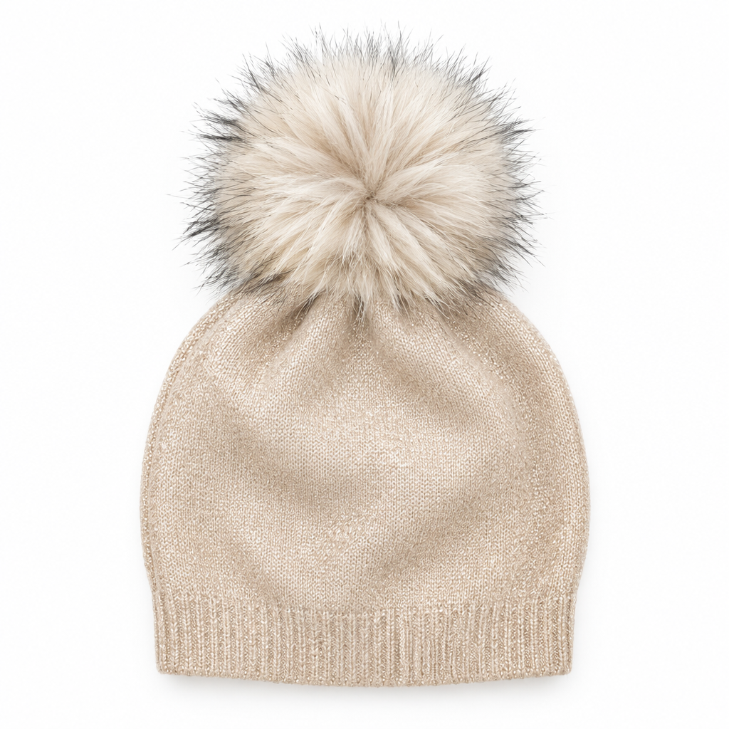 Beanie champagne flat lay