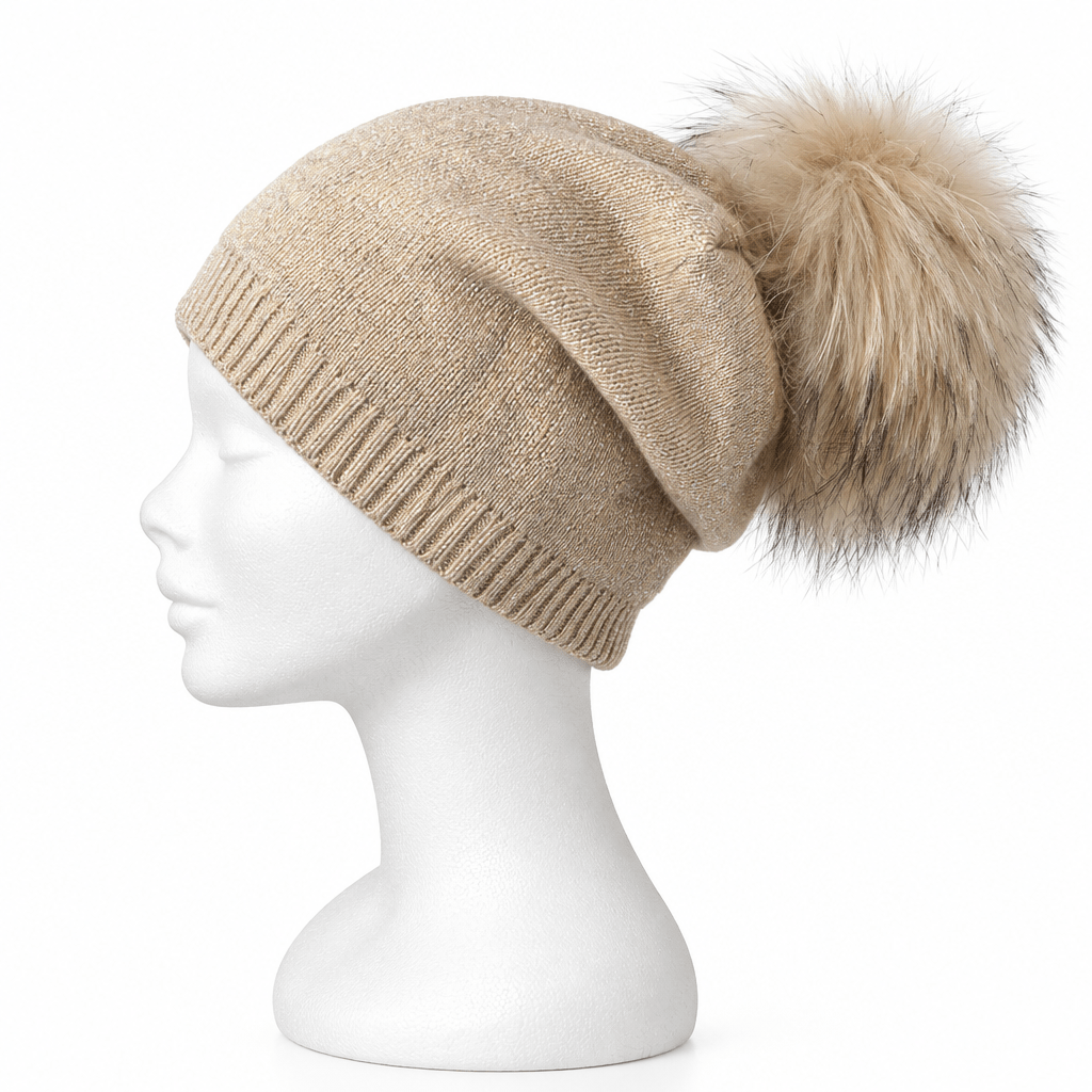 Cuffia con pompom - Manoa Bags & Co