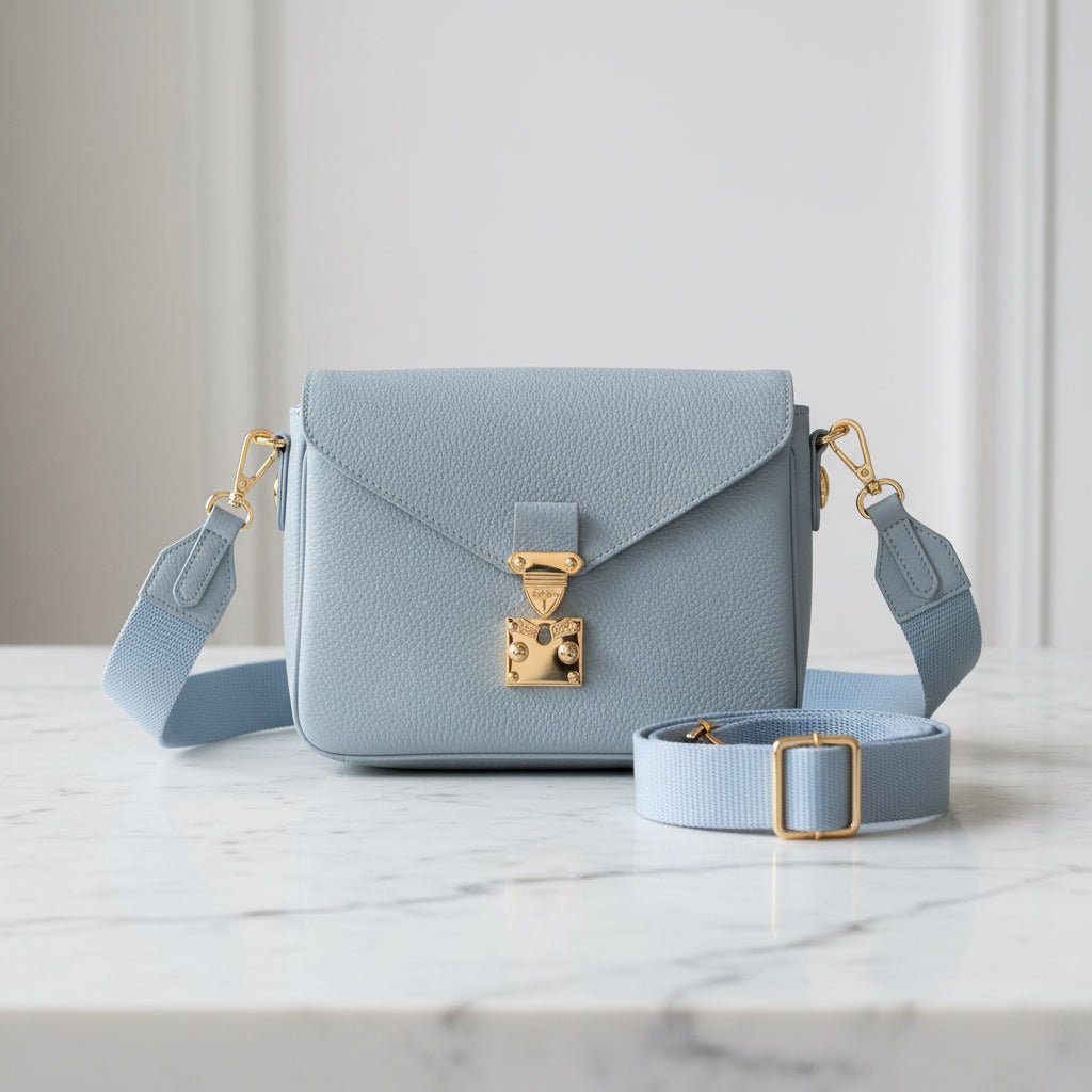 Manoa Bags – Borsa a Tracolla in Pelle – Azzurra - Manoa Bags & Co