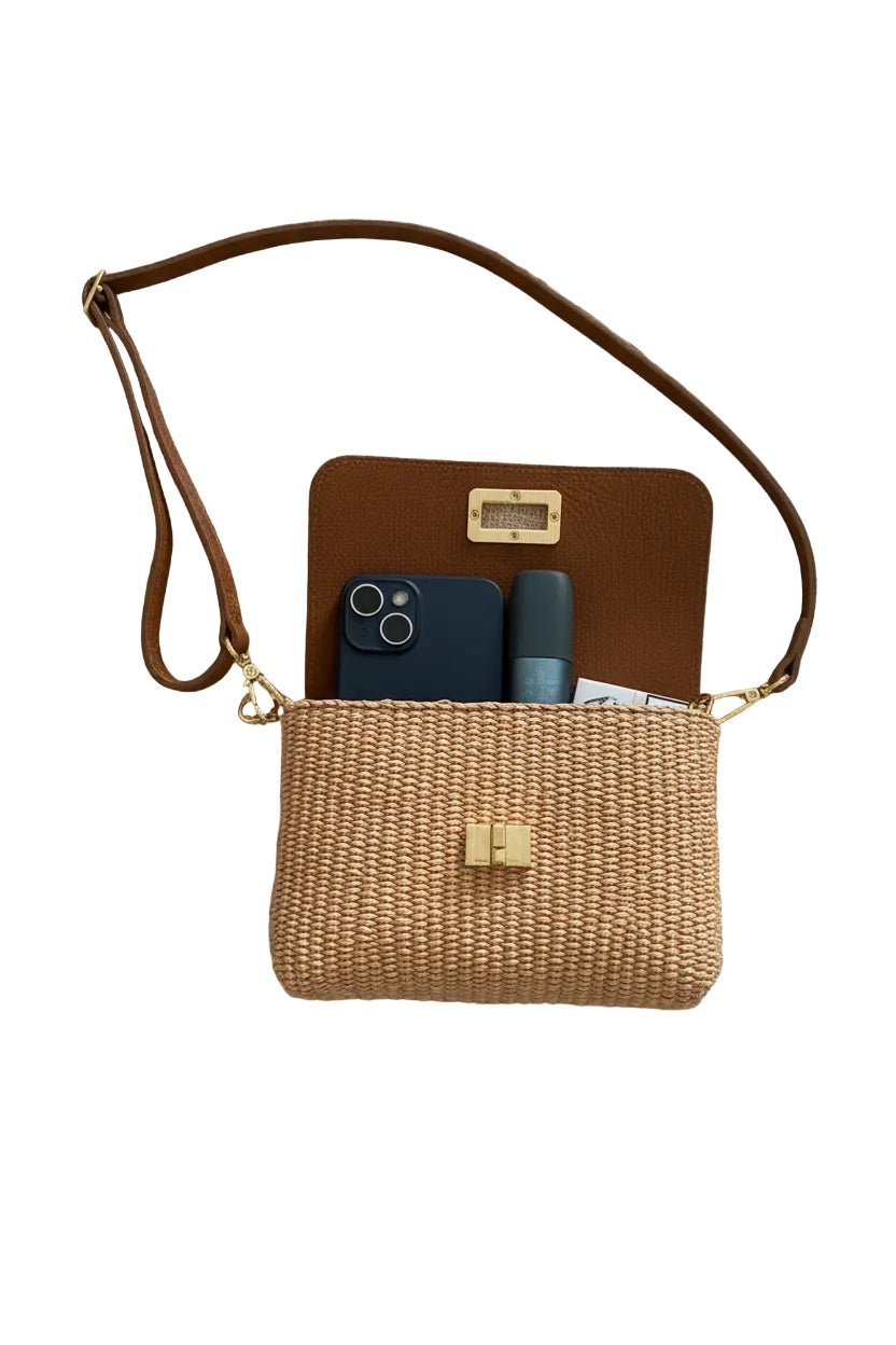 Manoa Bags – Borsa Estiva in Pelle Cuoio e Iuta – Donna - Manoa Bags & Co